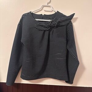 BANANA REPUBLIC Blue & White Striped Heavy Knit Top – Size Small